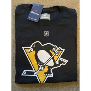 NWT FANATIC BRAND NHL PITTSBURGH PENGUINS #59 GUENTZEL BLACK COTTON T-SHIRT SZ M